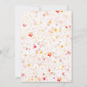 Invitation Fée magique Jardin Floral Rose Fille Anniversaire (Dos)