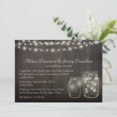 Invitation Fée magique Lights & Mason Jars Mariage Inviter (Debout devant)