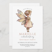 Invitation Fée magique Pixie Fairytale fête d'anniversaire (Devant / Derrière)
