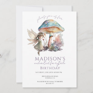 Invitation Fée magique Pixie Fairytale fête d'anniversaire