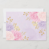 Invitation Fée magique Pixie Poussière Florale Confetti Anniv (Dos)