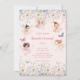 Invitation Fée Magique Premier Anniversaire, Fairy Bash