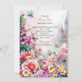 Invitation Fée magique Première fête d'anniversaire (Dos)