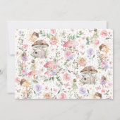 Invitation Fée magique rose violet Floral Photo Anniversaire (Dos)