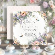Fée magique Tea Party Floral Girl Baby shower