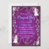 Invitation Fée magique violet étoile Nuit Anniversaire (Devant)
