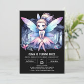 Invitation Fée magique Whimsical anniversaire (Debout devant)