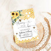 Invitation Fée Mère Abeille à Miel Fête de Bébé