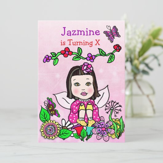 Invitation Fée noire Haired (Debout devant)