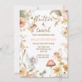Invitation Fée papillon anniversaire, fées de boho filles (Devant)