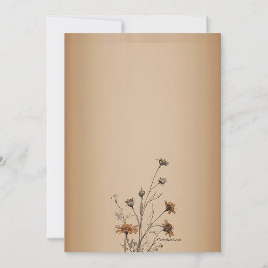 Invitation Fée papillon en cuivre (Dos)