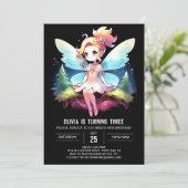 Invitation Fée Pastel Woods Anniversaire (Debout devant)