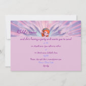 Invitation fée - petites filles personnalisables (Dos)