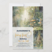 Invitation Fée Premier Anniversaire de la Fille (Devant)