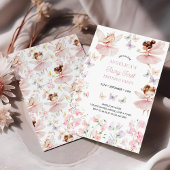 Invitation Fée premier anniversaire des filles
