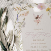 Invitation Fée Première aquarelle Florale Filles 1er annivers