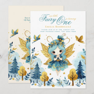Invitation Fée Princesse 1er Anniversaire ou MODIFIER L'ÂGE S