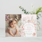 Invitation Fée princesse Flutter et Twirl Anniversaire Tout  (Debout devant)