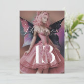 Invitation Fée rose (Debout devant)