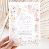 Invitation Fée rose 2e anniversaire filles
