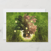 Invitation Fée Rose de la Forêt Enchantée (Dos)