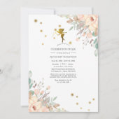 Invitation Fée rose et or Célébration de la vie (Devant)