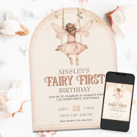 Fée rose pâle première Arche 1er Anniversaire fête