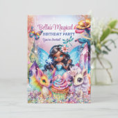 Invitation Fée Sirène Fête d'Anniversaire Magique (Debout devant)