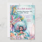 Invitation Fée Sirène Fête d'Anniversaire Magique (Dos)