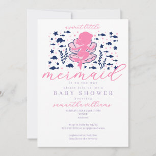 Invitation Fée Sirène sous la mer pour Baby Shower