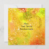 Invitation FÉE VERTE jaune bleu rouge argent (Dos)