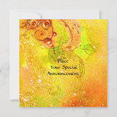 Invitation FÉE VERTE jaune bleu rouge argent (Dos)