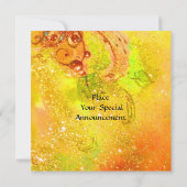 Invitation FÉE VERTE jaune bleu rouge argent (Dos)