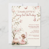 Invitation Fée Whimsical Premier anniversaire (Devant)