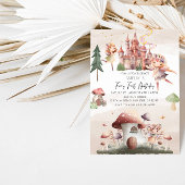 Invitation Fée Whimsical Premier anniversaire | Château & Cha
