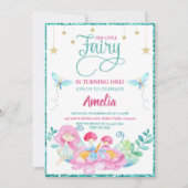 Invitation Fée Whimsical Premier Anniversaire Magique (Devant)
