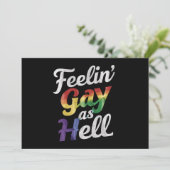 Invitation Feelin' Gay As Hell LGBT Pride (Debout devant)