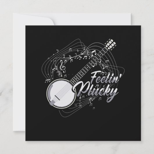 Invitation Feelin Plucky Banjo Bluegrass Country Music Cadeau (Devant)