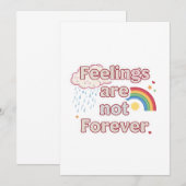 Invitation Feelings Are Not Forever – Mental Health Reminder (Devant / Derrière)