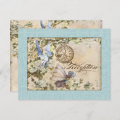 Invitation Féeries enchantées Fées Floral Vintage Mariages (Devant / Derrière)