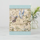 Invitation Féeries enchantées Fées Floral Vintage Mariages (Debout devant)