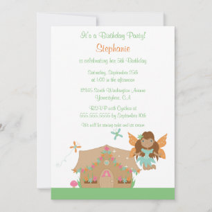 Invitation féerique de fête d'anniversaire du vol