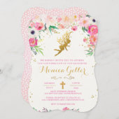 Invitation féerique florale de confirmation (Devant / Derrière)