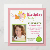 Invitation féerique lunatique de fête (Devant / Derrière)