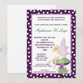 invitation féerique pourpre du baby shower 5x7 (Devant / Derrière)
