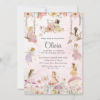 Fées enchantées Fleurs Jardin de prairie Anniversa