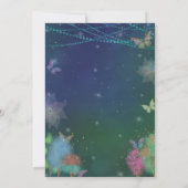 Invitation Fées Et Amis Parties scintillant Papillon Annivers (Dos)