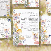 Invitation Fées florales Baby shower Fleur sauvage enchanté