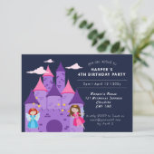 Invitation Fées magiques mignonnes & Castle Girl 4e anniversa (Debout devant)