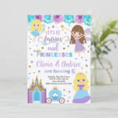 Invitation Fées & princesse filles l'invitation des frères et (Debout devant)